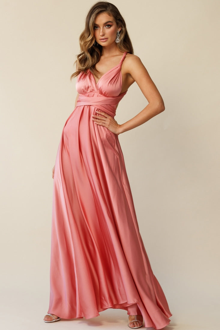 Ariana Multiway Maxi Dress Rose