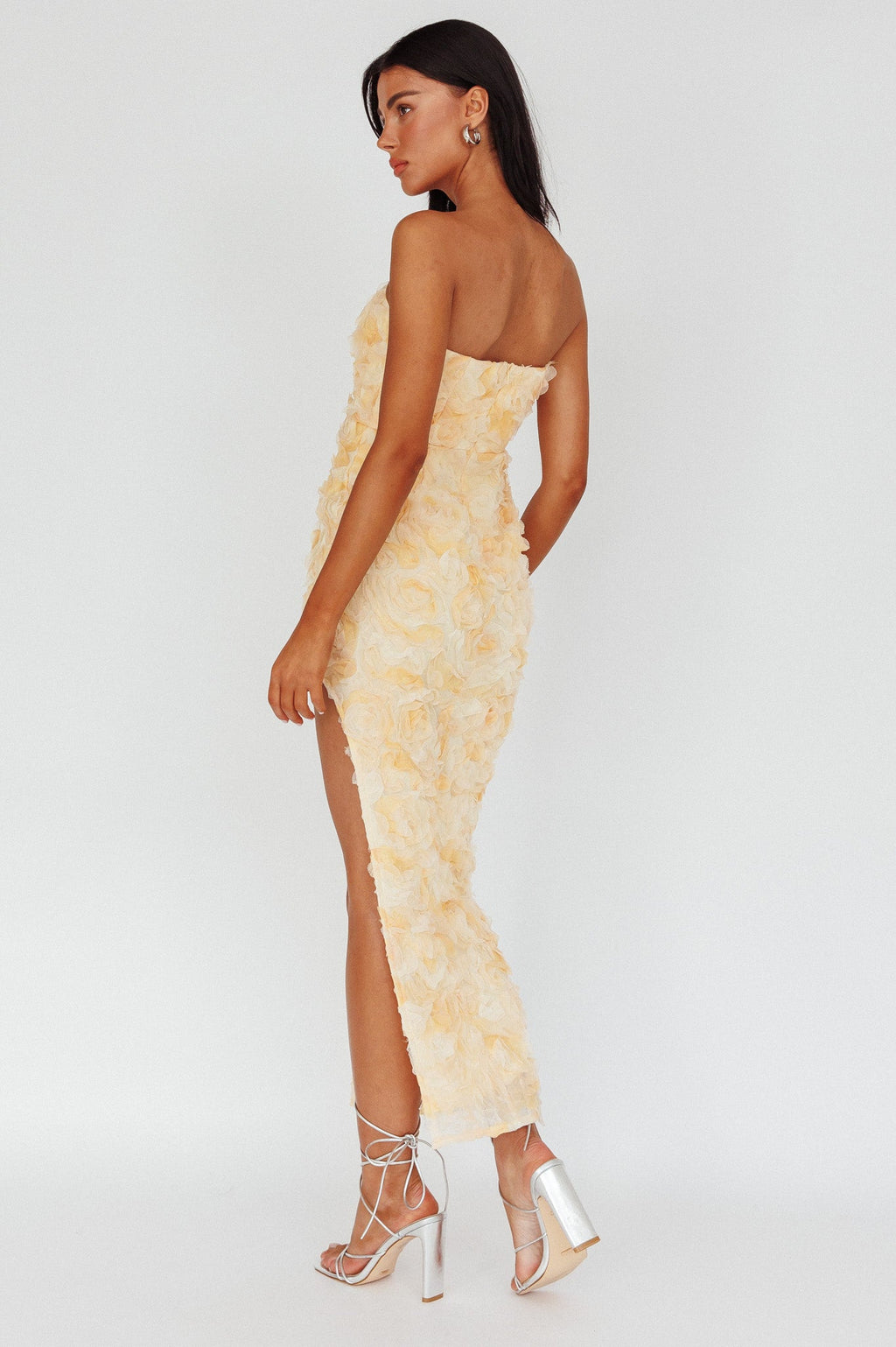 In Paris Embellished Midi Dress Orange