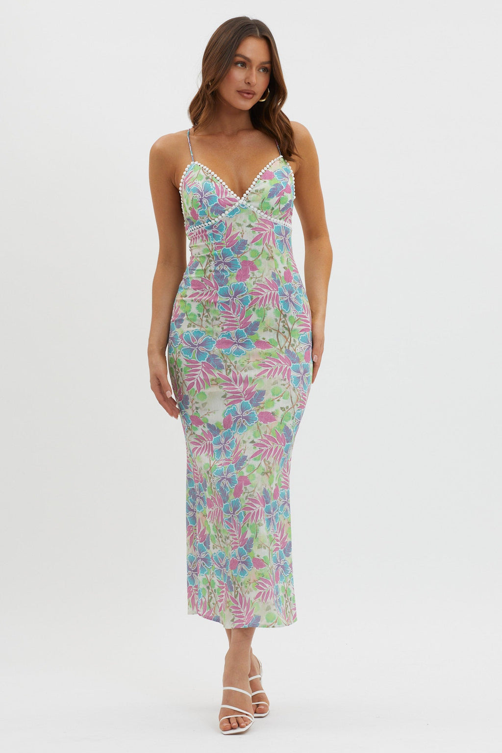 New Acquaintance Low Back Dress Floral Pink