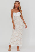Melting Lace Maxi Dress White