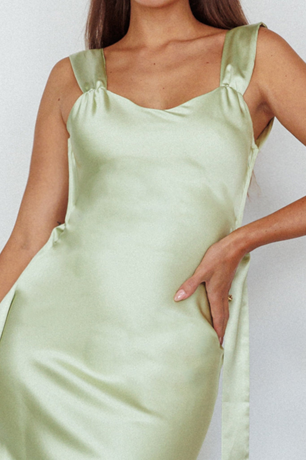 Amielle Open Back Midi Dress Mint