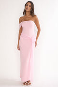 Chiavari Waist Drape Maxi Dress Pink