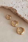 Kelly Huggie Earrings Set Gold