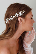 Artemis Pearl & Crystal Hair Pin Gold
