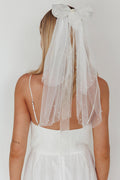Bella Pearl & Glitter Star Veil White