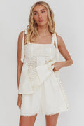 Baybreeze Lace Applique Shorts White