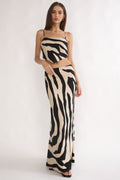 Blythe Maxi Skirt Zebra Black