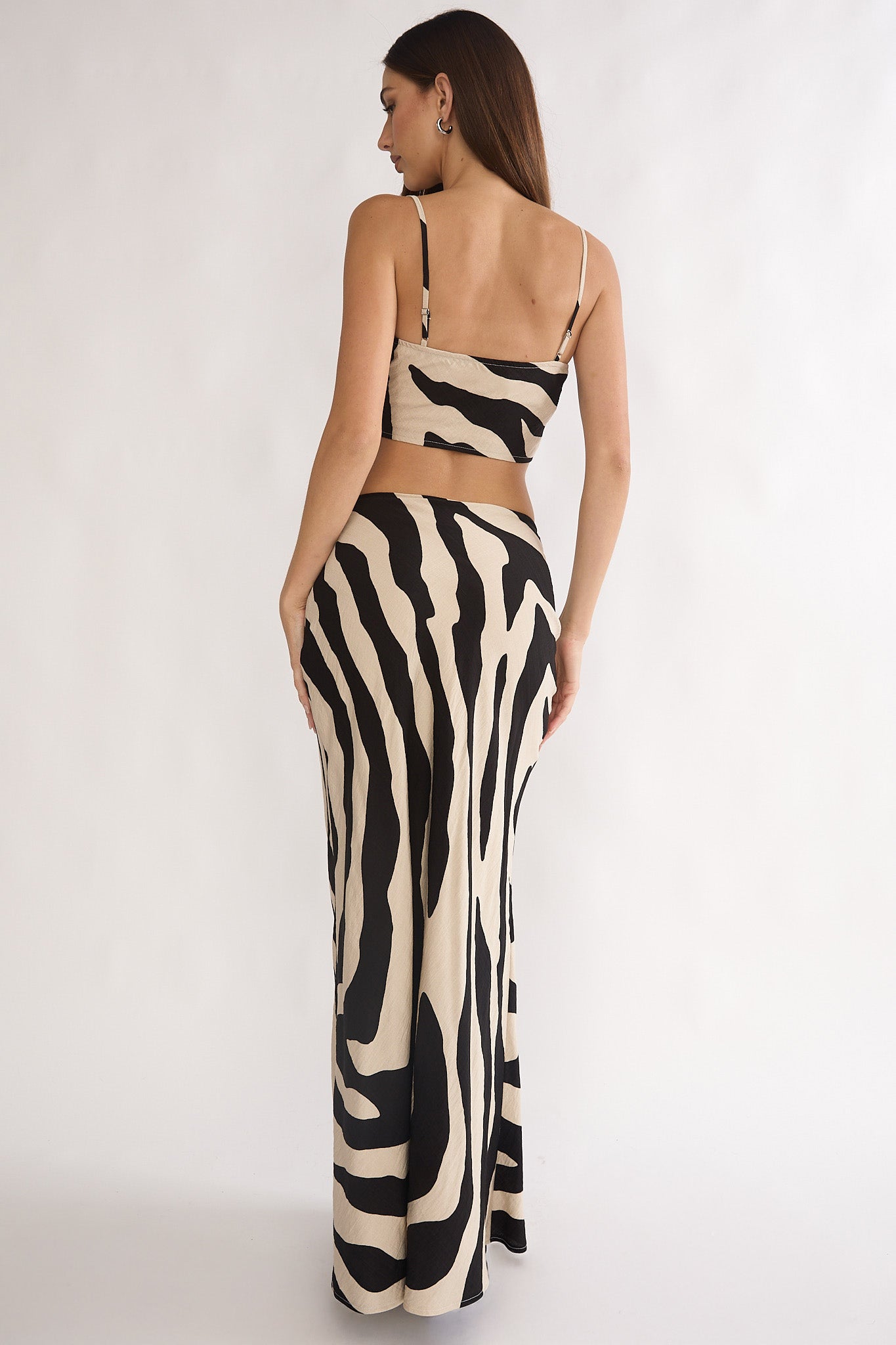 Blythe Maxi Skirt Zebra Black