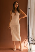 Higher Love Knit Midi Dress Sand