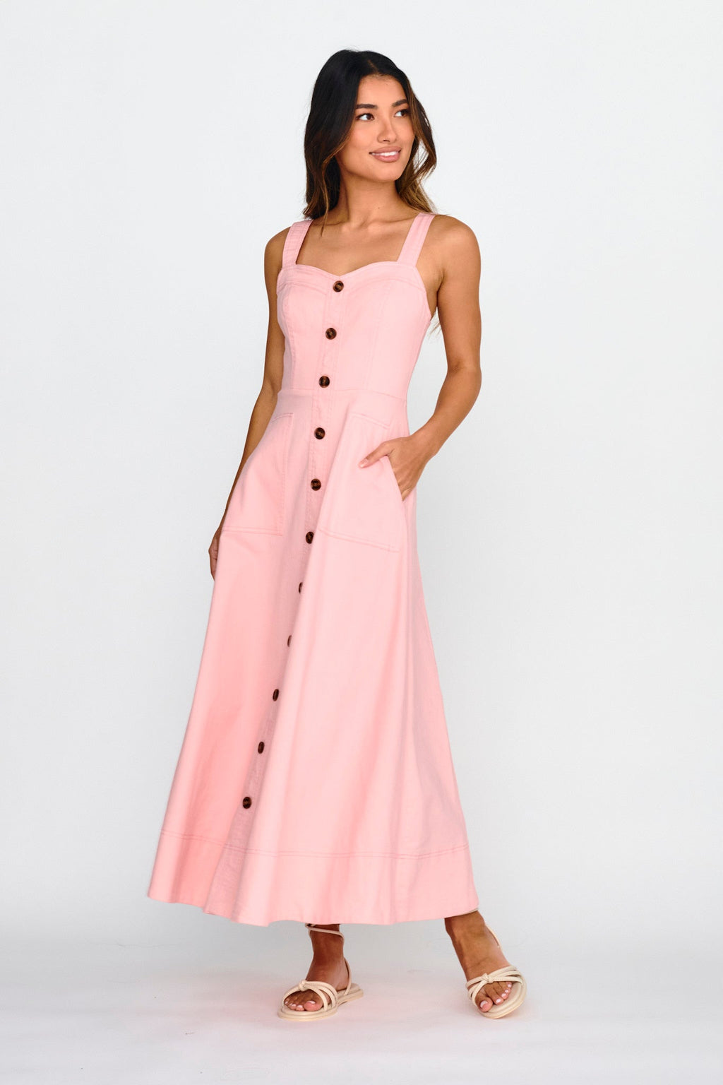 Laureen Pocket Maxi Dress Blush