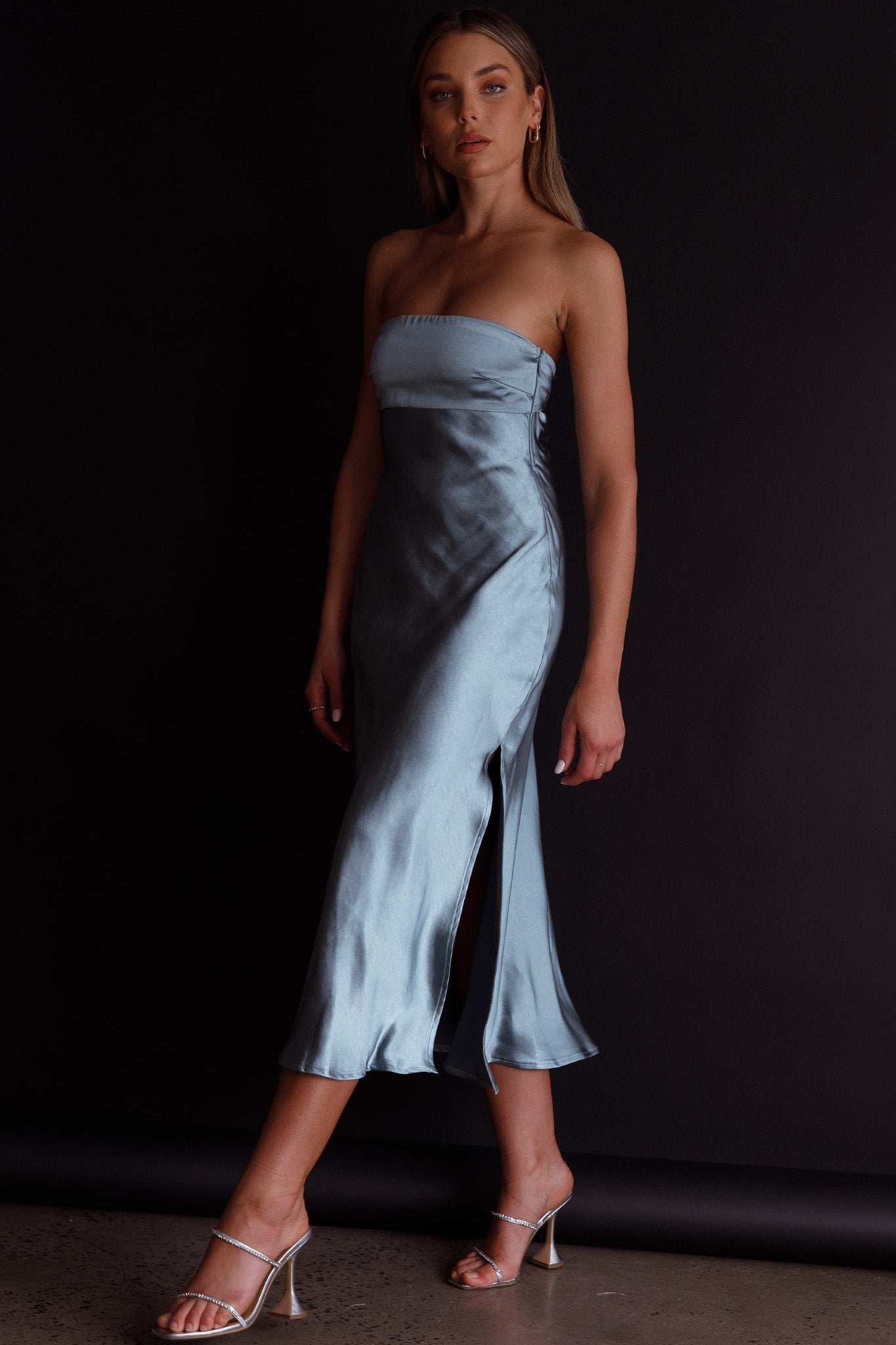 Ladies' Night Cowl Back Midi Dress Seafoam