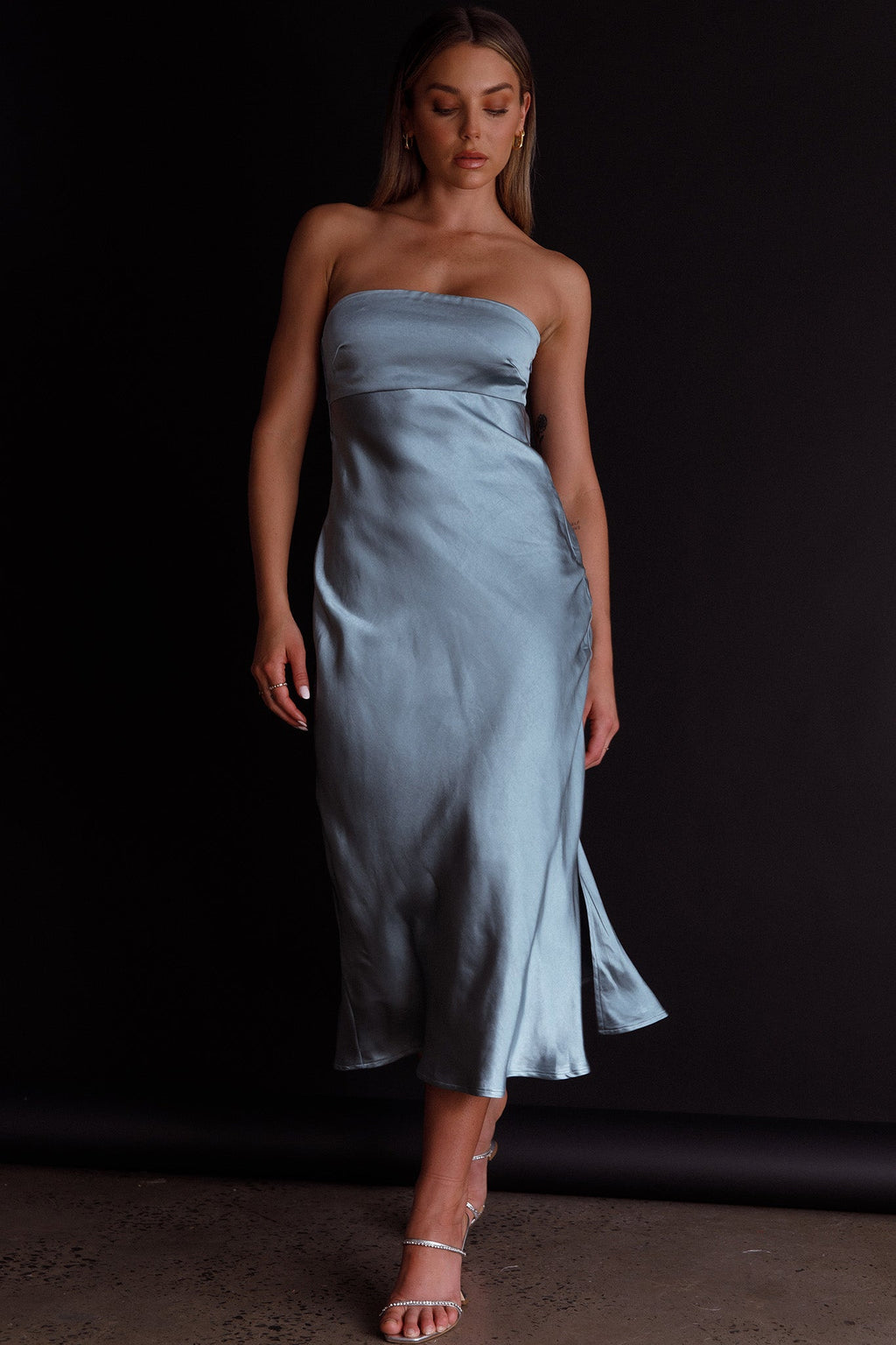 Ladies' Night Cowl Back Midi Dress Seafoam