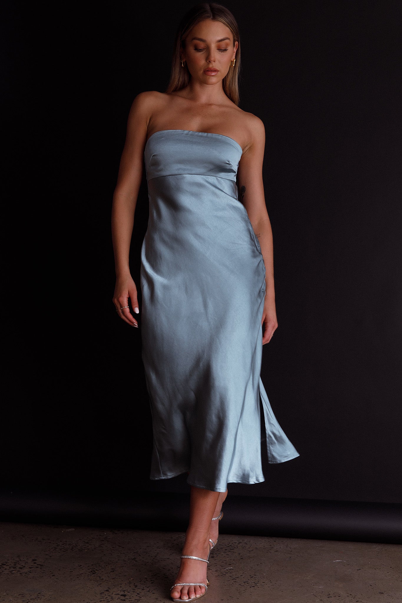 Ladies' Night Cowl Back Midi Dress Seafoam