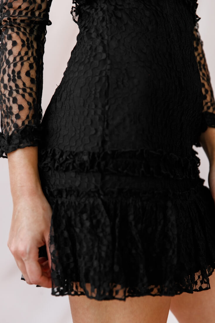 Birkin Long Sleeve Sheath Dress Black