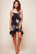 Cassandra Shelf Top Floral Garden Dress Black